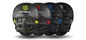 Sanabul Essential Boxing MMA Punching Mitts (Black/Green)