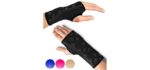 Sparthos Wrist Support Sleeves (Pair) - Medical Compression for Carpal Tunnel and Wrist Pain Relief - Wrist Brace for Men and Women (X-Large, Midnight Black)