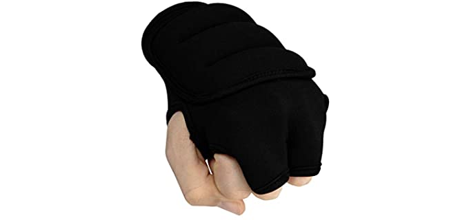 Title Weighted Gloves, Black, 3 lbs
