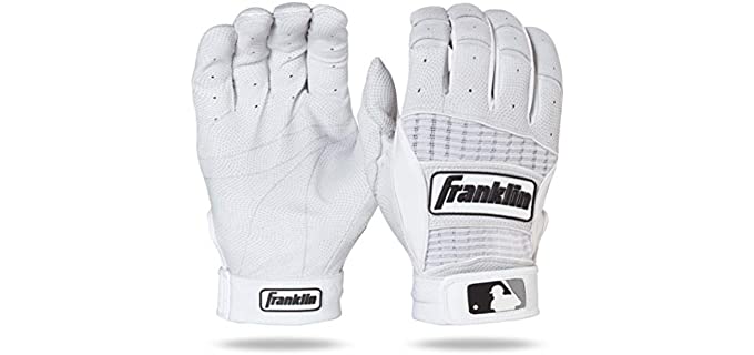 Franklin Sports MLB Adult Neo Classic II Series Batting Glove (White, XX-Large)