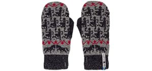 Öjbro Swedish made 100% Merino Wool Soft Thick & Extremely Warm Mittens (Medium, Ringdans Elin)