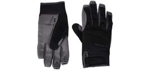 SEALSKINZ Unisex Waterproof All Weather Mtb Glove, Black/Grey, Large