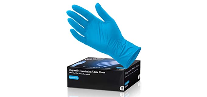 SereneLife Unisex SLGLVNIT100XL - Disposable Nitrile Gloves