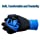 2 Pairs Waterproof Safety Work Gloves, Superior Grip Latex Coating Ultra Stretch Comfortable Searmless Farbric Liner for Garden Outdoor Cleaning Auto Multi-Purpose