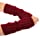 Flammi Women's Cable Knit Arm Warmers Fingerless Gloves Thumb Hole Gloves Mittens (Wine Red)