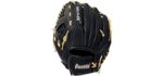 Franklin Sports Pro Flex Hybrid Series Baseball Fielding Glove, Left Hand Throw, 12.5-Inch, Black/Camel