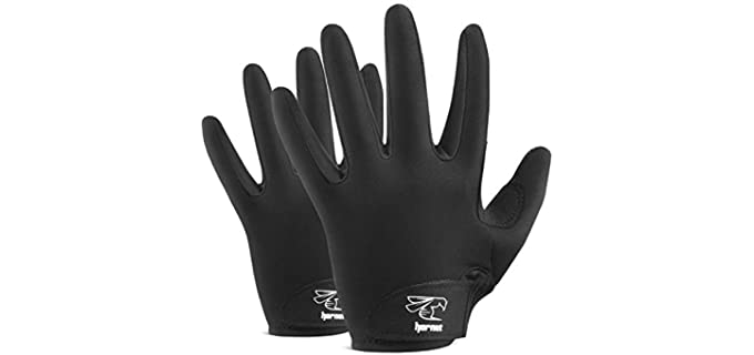 Full Finger Black Rowing Gloves with Non-Slip Grip Ideal for Paddling, Sailing, Fishing, Kayaking, Boating and More (L (Fits 7.5”-8”))