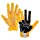 Grip Boost Boys Peace, Shaka, and Hook 'Em Youth Football Gloves Pro Elite (Yellow, Youth Medium)