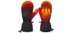 Heated Ski Gloves Mens Women Kids Mittens Electric Rechargeable Battery Gloves for Winter Skiing Skating Snow Camping Hiking Heated Arthritis Hand Warmer Gloves