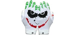 Repster Football Gloves - Tacky Grip Skin Tight Adult Football Gloves - Enhanced Performance Football Gloves Men - Jester Pro Elite Super Sticky Receiver Football Gloves - Adult Sizes (X-Large)