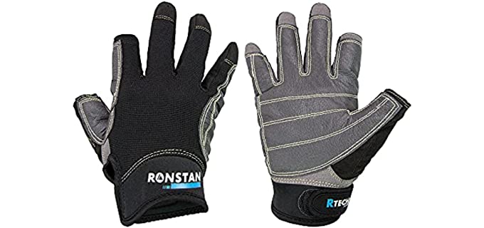 Ronstan Sticky Race Glove 3 Finger, Black, XL