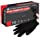 Salon World Safety Black Nitrile Disposable Gloves, Box of 100, Size Medium, 4.0 Mil - Latex Free, Textured, Food Safe