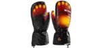WILDYAK Heated Gloves for Men Women, Electric Heating Gloves for Motorcycle,Ski,Hunting,Snowmobile (Dark, M)