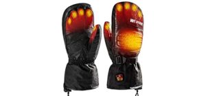 WILDYAK Heated Gloves for Men Women, Electric Heating Gloves for Motorcycle,Ski,Hunting,Snowmobile (Dark, M)
