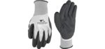 Waterproof Work Gloves with Latex Double Coating, Medium (Wells Lamont 568),568M,Gray and Black