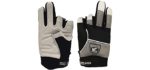 Gatorback 634 Fingerless Goat Skin Leather Professional Work Gloves. Made for Electricians, Framers, Carpenters, Contractors (Medium)