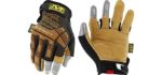Mechanix Wear: M-Pact Leather Framer Work Gloves (Large, Brown/Black)