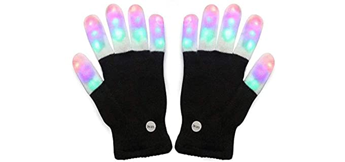 Tritechnox Unisex Premium - Quality Gloves with LED Light