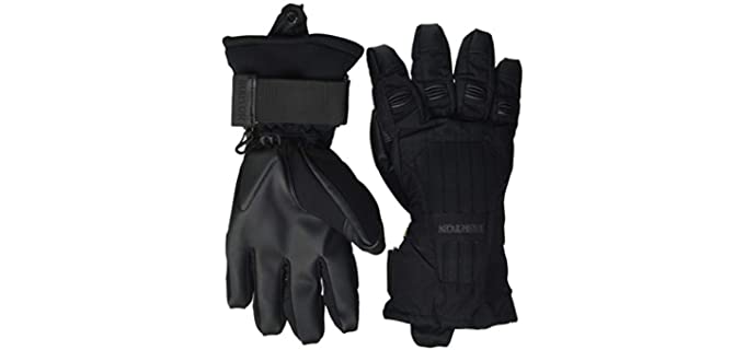 Burton Support Glove Snowboard Ski Gloves True Black Size Small Removable Wristguard