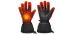 Savior Heated Glove Ski Gloves - Rechargeable Battery Warmer Waterproof Breathable Snowboard Gloves, Warm Winter Snow Gloves, Fits Both Men & Women (M)