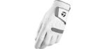 TaylorMade 2018 Tour Preferred Flex Glove (White, Right Hand, Small), White(Small, Worn on Right Hand)