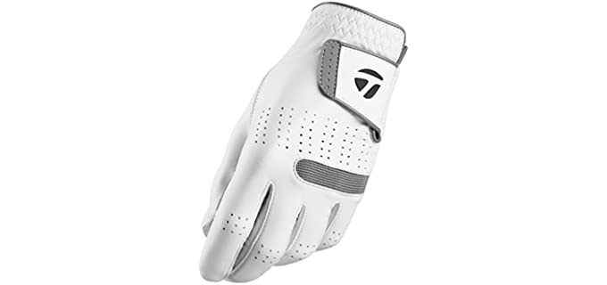 TaylorMade 2018 Tour Preferred Flex Glove (White, Right Hand, Small), White(Small, Worn on Right Hand)