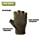 HYCOPROT Fingerless Tactical Gloves, Knuckle Protective Breathable Lightweight Outdoor Military Gloves for Shooting, Hunting, Motorcycling, Climbing (M, Black)