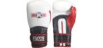 Ringside Pro Style IMF Tech Boxing Training Sparring Gloves, White, 16-Ounce