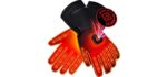 SPRING Heated Gloves,Electric Rechargeable Battery Power Waterproof Touchscreen Heated Gloves for Men Women, 3 Heating Temperature Adjustable Thermal Gloves for Skiing Hunting Fishing Camping Cycling