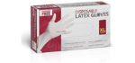 General Purpose Disposable Latex Gloves - Powder Free - Box of 100 (Extra Large)
