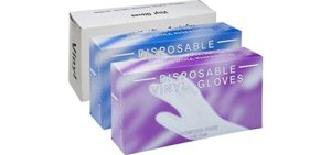 Powder Free, Latex Free, Disposable Vinyl Gloves, Medium, 10 Packs of 100 Gloves (1,000 gloves)