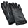 Isotoner Women's Stretch Leather Fleece Lined Glove, Black, X-Large
