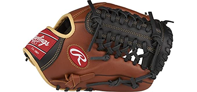 Rawlings Sandlot Series Leather Modified Trap-Eze Web Baseball Glove, 11-3/4