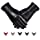 Winter PU Leather Gloves For Women, Warm Thermal Touchscreen Texting Typing Dress Driving Motorcycle Gloves With Wool Lining (Black-S)