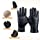 Winter PU Leather Gloves For Women, Warm Thermal Touchscreen Texting Typing Dress Driving Motorcycle Gloves With Wool Lining (Khaki-XXL)