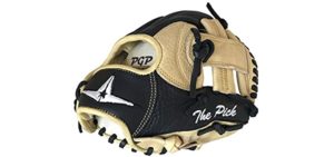 All-Star FG100TMBK/TN9.5 Training Glove/The Pick/RHT BK/TN 9.5