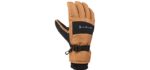 Carhartt Men's WP Waterproof Insulated Glove, Brown/Black, XX-Large