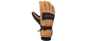 Carhartt Men's WP Waterproof Insulated Glove, Brown/Black, XX-Large