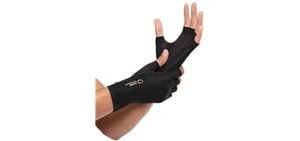Copper Compression Arthritis Gloves - Guaranteed Highest Copper Content. Best Copper Glove for Carpal Tunnel, Computer Typing, and Everyday Support for Hands. Fit for Women and Men (1 Pair)