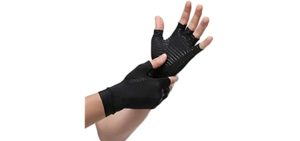 David Copper Compression Arthritis Gloves - Guaranteed Highest Copper Content. Best Copper Glove for Carpal Tunnel, Computer Typing, and Everyday Support for Hands. Fit for Women and Men (Large)
