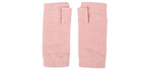 Graham Cashmere Women's Pure Scottish Cashmere Wristwarmers One size Bubblegum Pink