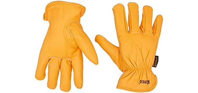 Kinco 90HKW-S Women's Lined Deerskin Leather Ranch & Work Gloves – Size Small