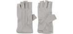 Men Fashion Summer Driving Gloves Touchscreen UV Driving Gloves Sun Light Weight Driving Gloves Grey