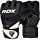 RDX Maya Hide Leather Grappling MMA Gloves UFC Cage Fighting Sparring Glove Training F12,Black,Medium