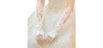 Bridal Wedding Gloves Party Dress Lace Long Gloves A05