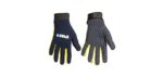 Byte SKINFIT Field Hockey Gloves Navy Yellow (Large)