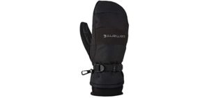 Carhartt Men's W.P. Waterproof Insulated Mittens, Black, Large