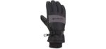Carhartt Men's WP Waterproof Insulated Glove, Black/Grey, Large