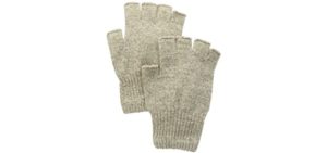 Fox River Men's Mid Weight Fingerless Ragg Glove, Brown Tweed, Medium