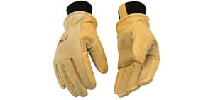 Kinco - Premium Leather Work and Ski Gloves with Nikwax Waterproof Wax, (901)